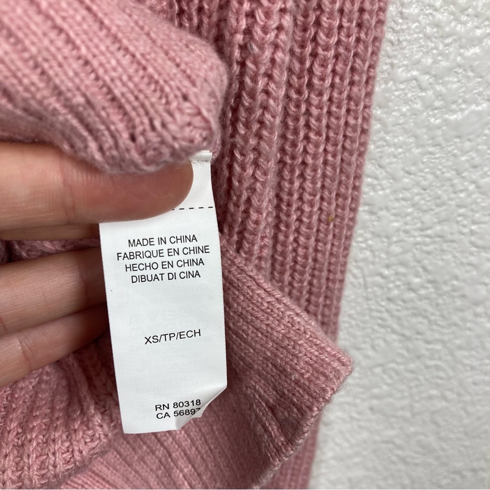 Lucky Brand Cold Shoulder Pullover Wool Sweater XS pink Boho - Picture 13 of 16